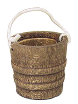 Dollhouse Miniature Wooden Bucket